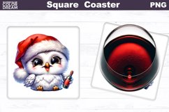 Christmas Wine Square Coaster | Bird Wine Coaster Bundle Product Image 5
