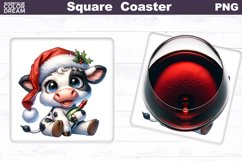 Christmas Wine Square Coaster | Bird Wine Coaster Bundle Product Image 6