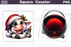 Christmas Wine Square Coaster | Bird Wine Coaster Bundle Product Image 7