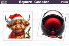 Christmas Wine Square Coaster | Bird Wine Coaster Bundle Product Image 8