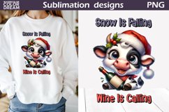 Wine Animal Christmas Sublimation | Sarcastic Christmas Product Image 1
