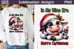 Wine Animal Christmas Sublimation | Sarcastic Christmas Product Image 1