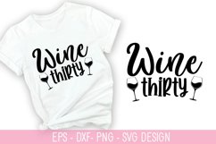 wine thirty SVG - Wine Quotes Design Product Image 1
