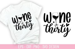 Wine thirty SVG - Wine Quotes Design Product Image 1