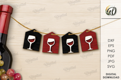 Wine Tiered Tray Decor Laser Cut. Wine Wall Decor SVG Product Image 1