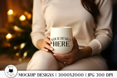 Woman Holding a Wine Tumbler Mockup