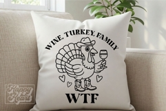Wine Turkey Family SVG PNG - Funny Thanksgiving Crew Turkey Product Image 4