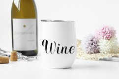 Wine hand lettered SVG cut file. Wine calligraphy lettering Product Image 2