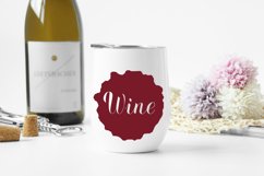 Wine hand lettered SVG. Wine stain. Shirt design Product Image 2
