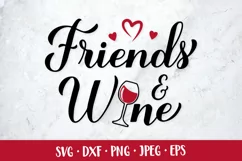 Friends and wine SVG. Funny drinking quote shirt design Product Image 1