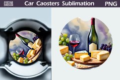 Wine Car Coaster Bundle | Wine Round Coaster Product Image 3