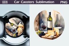 Wine Car Coaster Bundle | Wine Round Coaster Product Image 4