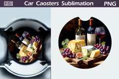 Wine Car Coaster Bundle | Wine Round Coaster Product Image 5