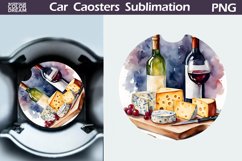 Wine Car Coaster Bundle | Wine Round Coaster Product Image 7