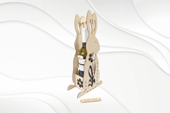 Gift Easter Bunny, wine bottle box, laser cutting design Product Image 5