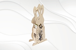 Gift Easter Bunny, wine bottle box, laser cutting design Product Image 1