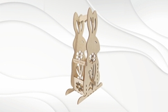 Gift Easter Bunny, wine bottle box, laser cutting design Product Image 3