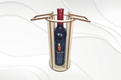 Wine gift box with handles, laser cutting bottle holder Product Image 1