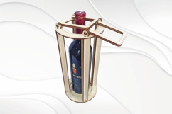 Wine gift box with handles, laser cutting bottle holder Product Image 5