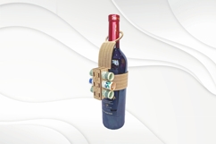 Unique wine bottle decor, cash gift, laser cutting design. Product Image 3