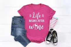 Life begins after wine. Funny drink quote SVG. Bar sign Product Image 2