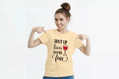 Shut up liver you’re fine . Funny wine quote SVG. Bar sign Product Image 2