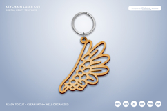 Wing Keychain Laser Cut Product Image 2