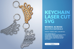 Wing Keychain Laser Cut Product Image 3