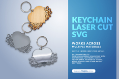 Wing Keychain Laser Cut Product Image 3