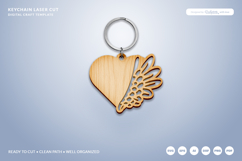 Wing Keychain Laser Cut Product Image 2