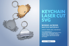 Wing Keychain Laser Cut Product Image 1