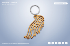 Wing Keychain Laser Cut Product Image 2