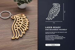 Wing Keychain Laser Cut Product Image 1