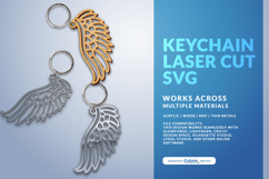 Wing Keychain Laser Cut Product Image 3