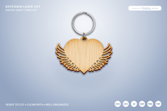 Wing Keychain Laser Cut Product Image 2
