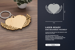 Wing Keychain Laser Cut Product Image 3