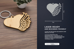 Wing Keychain Laser Cut Product Image 2