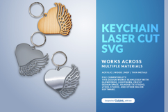 Wing Keychain Laser Cut Product Image 3