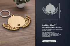 Wing Keychain Laser Cut Product Image 2