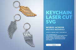 Wing Keychain Laser Cut Product Image 3