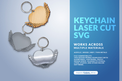 Wing Keychain Laser Cut Product Image 3