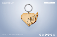 Wing Keychain Laser Cut Product Image 1