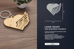 Wing Keychain Laser Cut Product Image 2