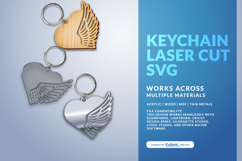 Wing Keychain Laser Cut Product Image 3