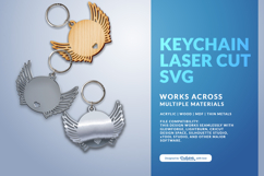 Wing Keychain Laser Cut Product Image 3