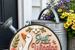 Just Winging It Goose SVG, Funny Goose Door Hanger File Product Image 3
