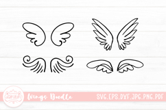 Wings Outline Clipart SVG Bundle Product Image 1