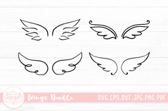 Wings Outline Clipart SVG Bundle Product Image 1
