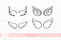 Wings Outline Clipart SVG Bundle Product Image 1
