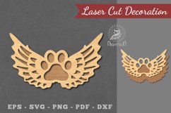 Wings Paw Laser Cut Decoration Product Image 1
